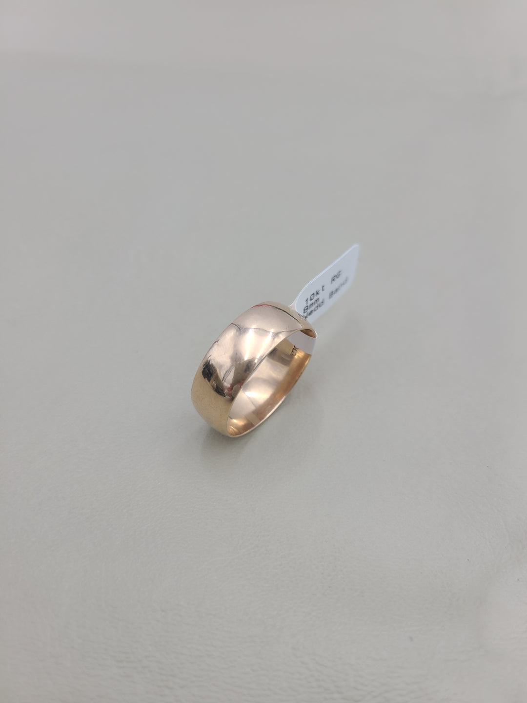 k896 Vintage Men's 10kt Rose Gold Wide Wedding Band