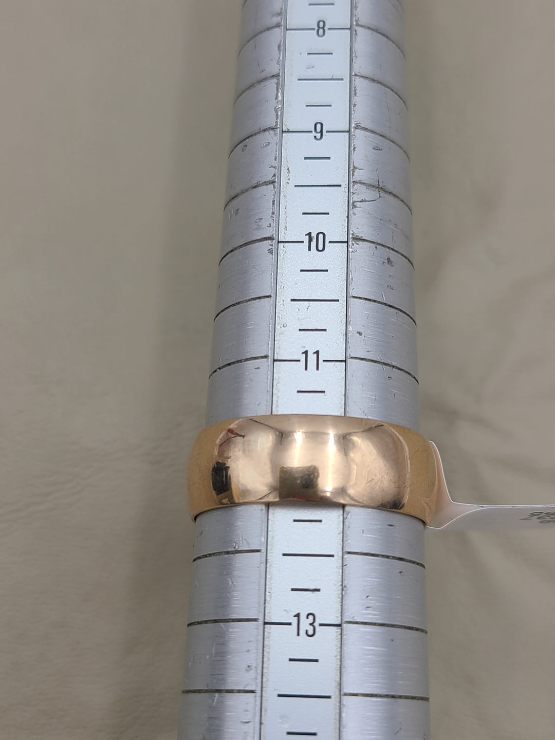 k896 Vintage Men's 10kt Rose Gold Wide Wedding Band