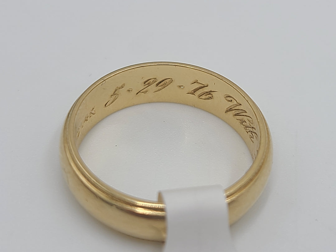 k781 Simple Ladies 14kt Yellow Gold 5mm Wide Wedding Band