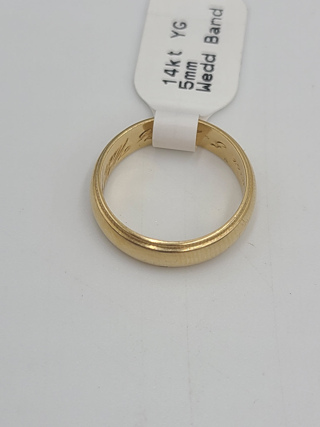 k781 Simple Ladies 14kt Yellow Gold 5mm Wide Wedding Band