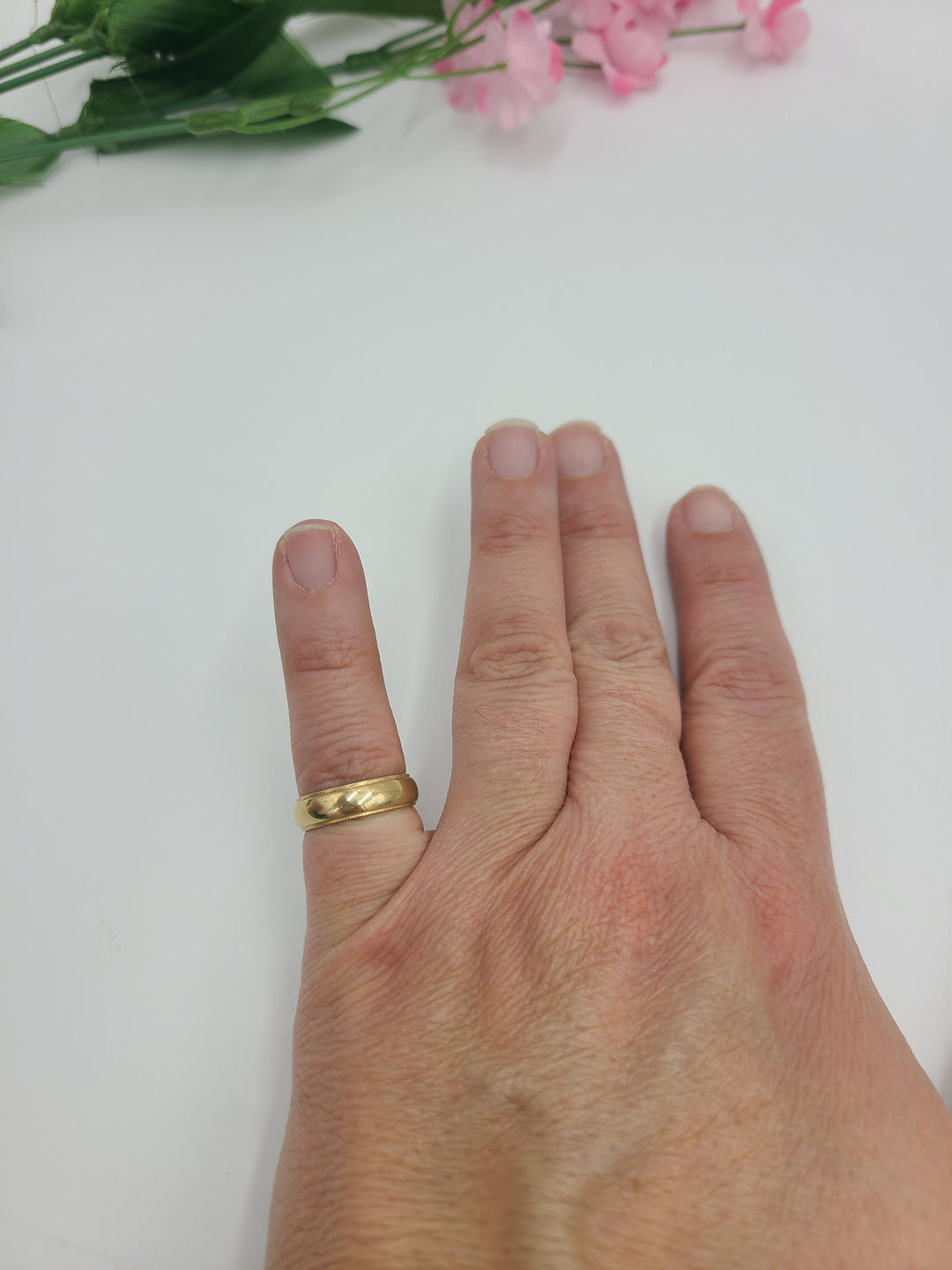 k781 Simple Ladies 14kt Yellow Gold 5mm Wide Wedding Band