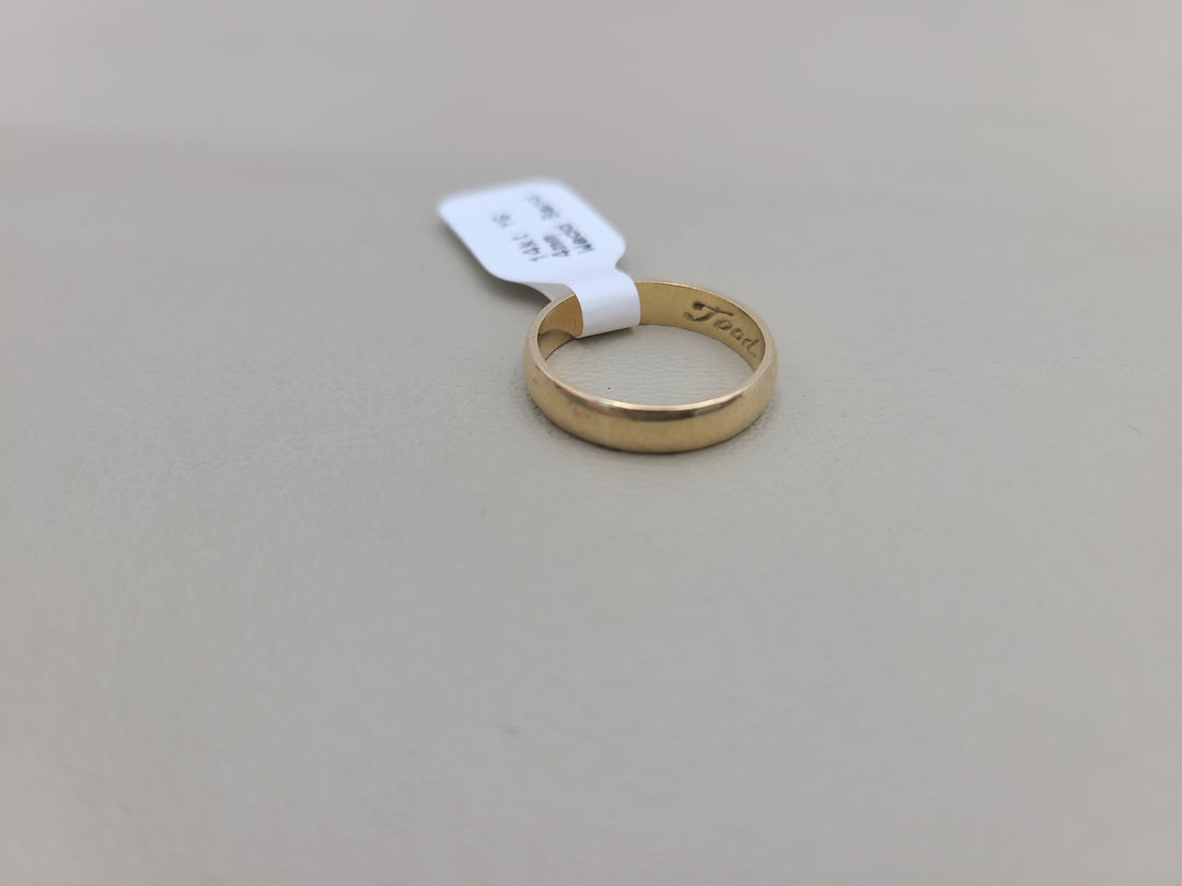 k898 Ladies Antique 14kt Yellow Gold Wedding Band