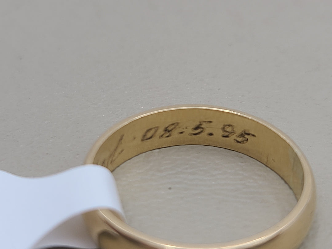 k898 Ladies Antique 14kt Yellow Gold Wedding Band