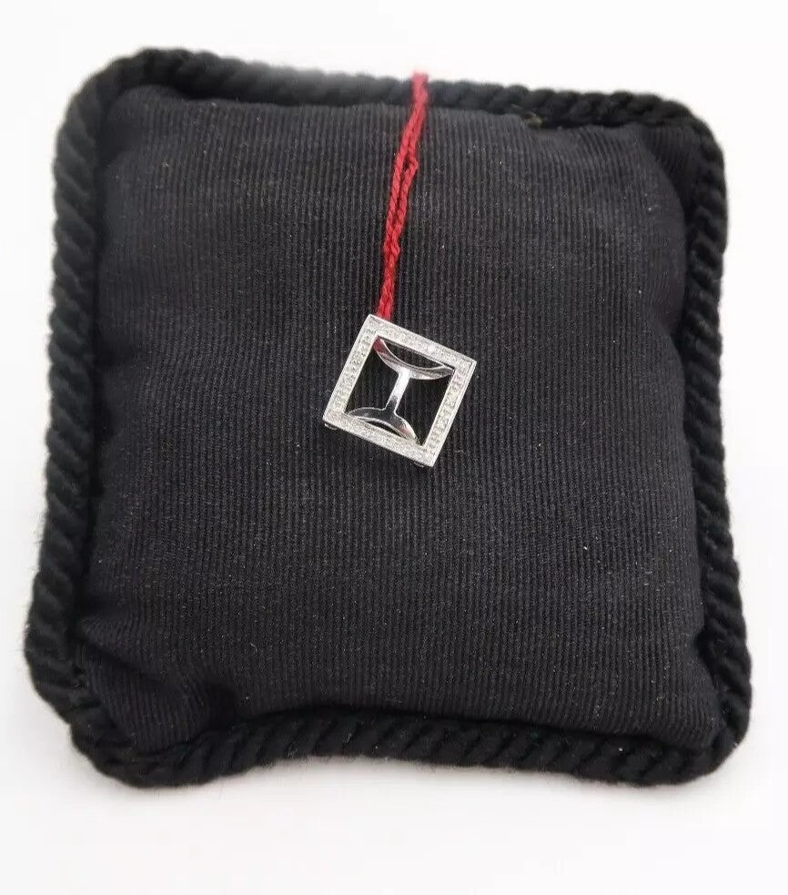 t518 14k White Gold Diamond .06 TDW Slide Pendant