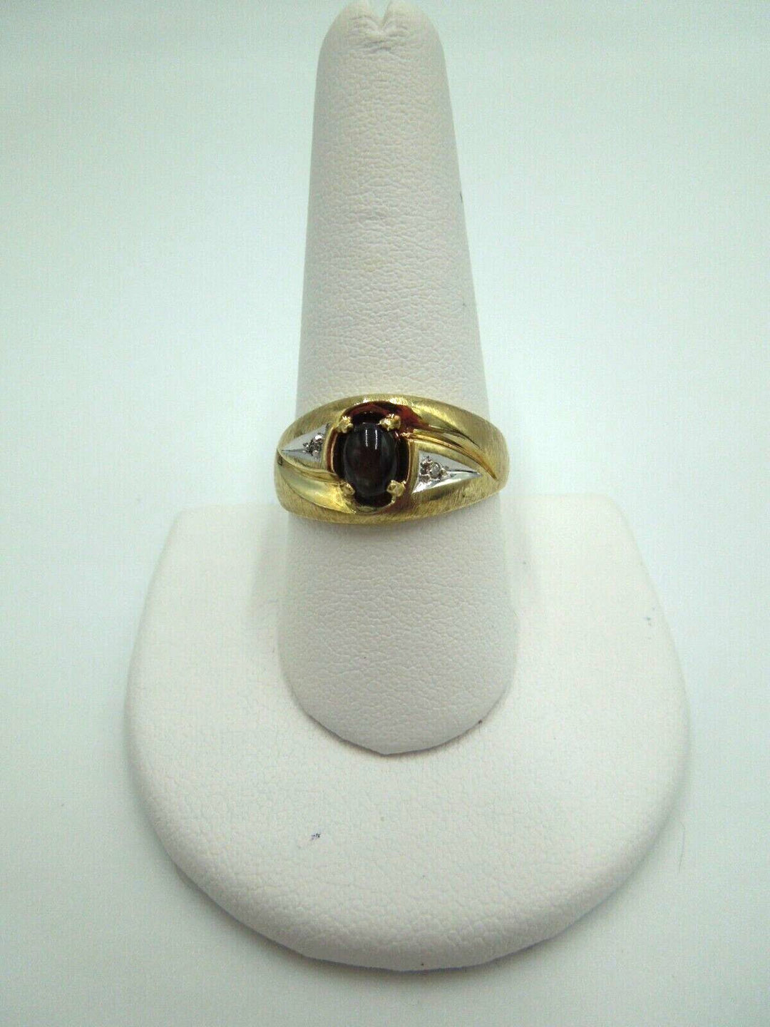 t250 10kt Yellow Gold Star Sapphire Ring 9 3/4(US) Signed Unisex Ring