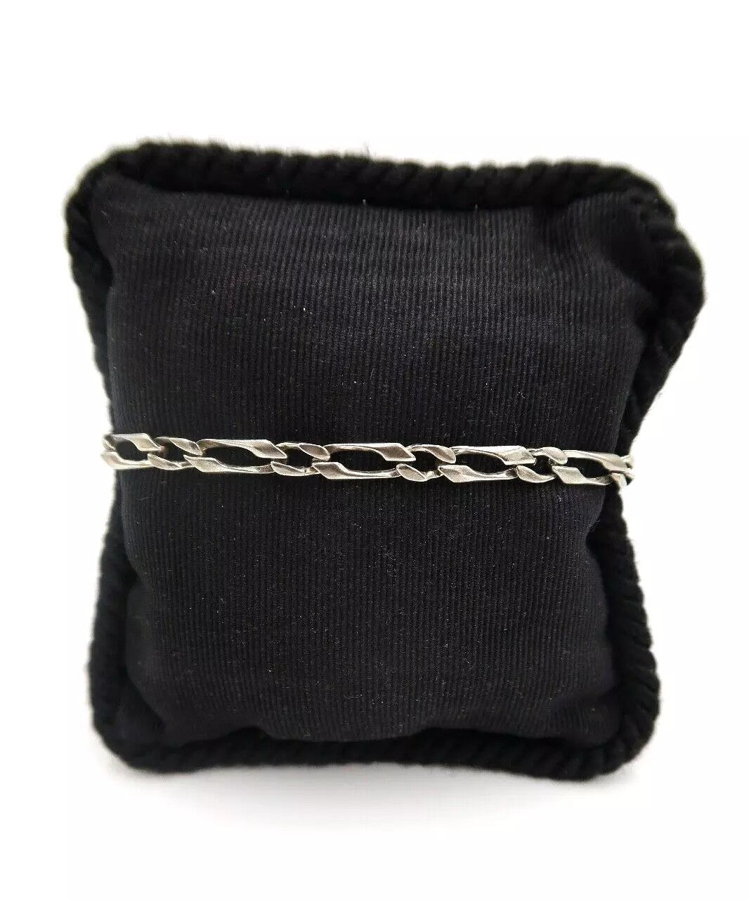 t372 Sterling Silver link chain Bracelet, Silver link Bracelet, Italy Bracelet