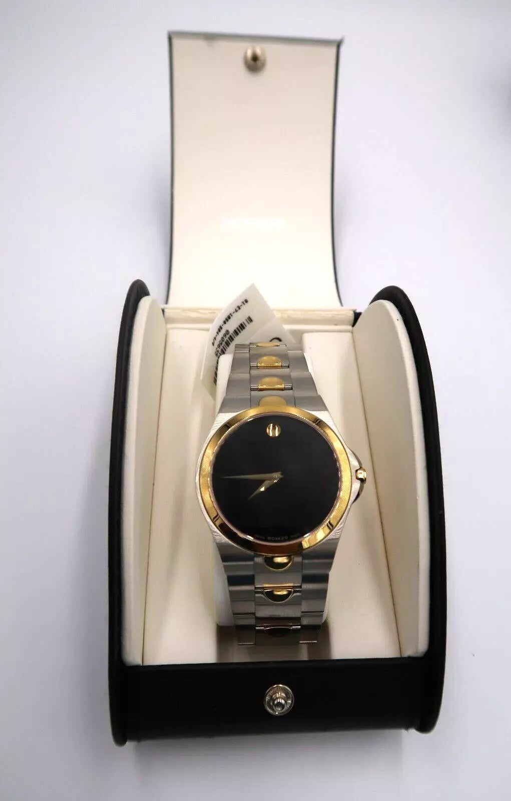 t276 Movado Luno Men's Gold and Stainless Steel Watch 0605635