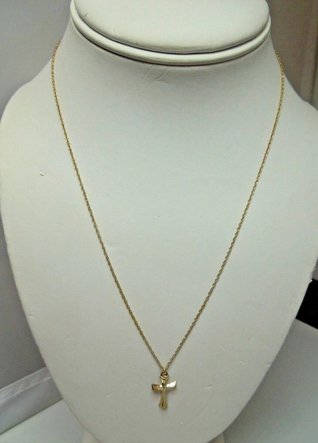 r170 14kt Gold Filled Cross Pendant Chain Necklace 18"
