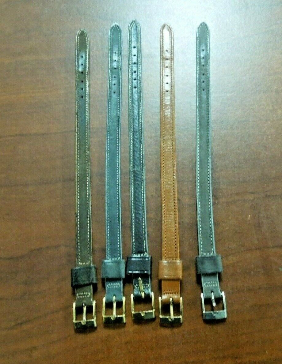 r145 Lot of 5 Glamantiquiter Vintage Leather Watch Straps