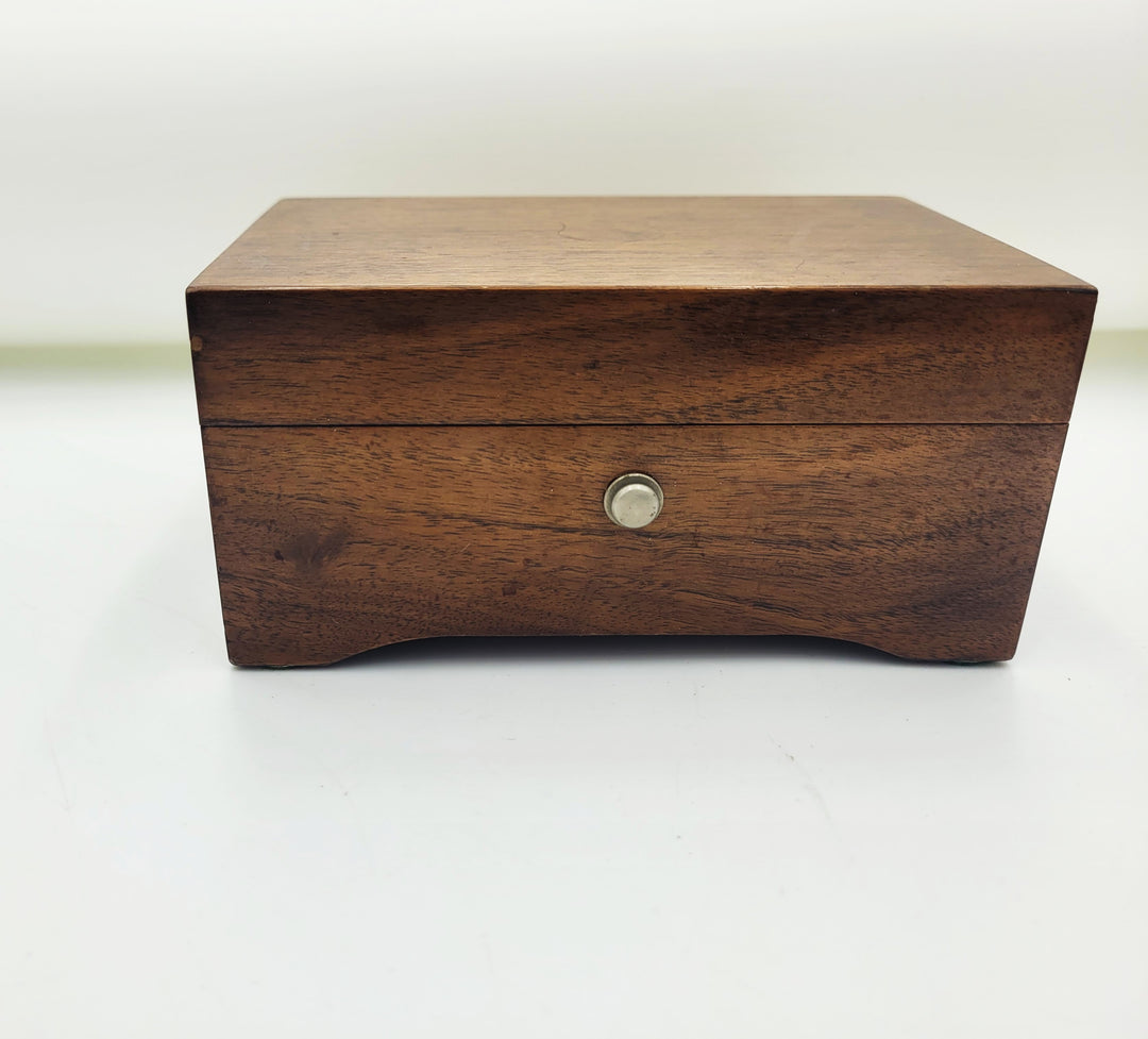 p502 Thorens Wood Music Box Plays 4 songs