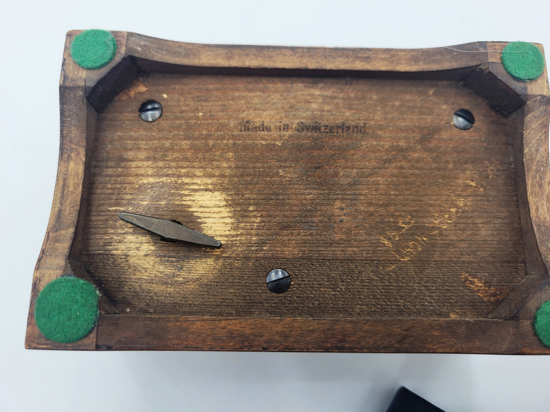 p502 Thorens Wood Music Box Plays 4 songs