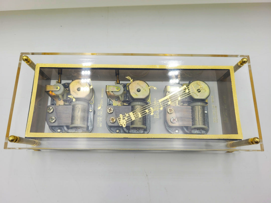 p504 Acrylic Sankyo triple Movement Music Box