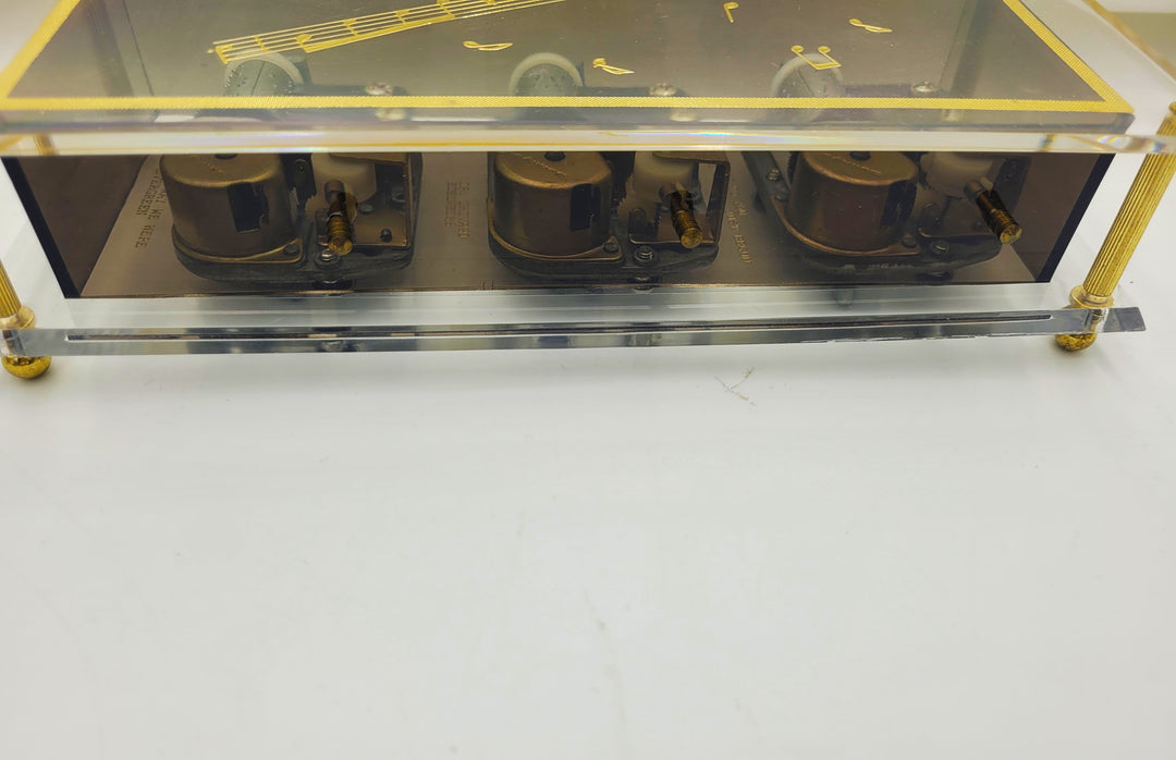 p504 Acrylic Sankyo triple Movement Music Box