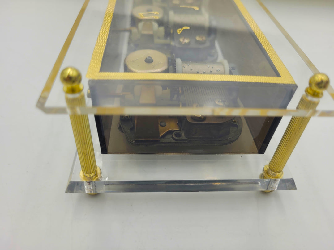 p504 Acrylic Sankyo triple Movement Music Box