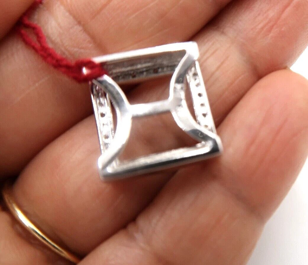 t518 14k White Gold Diamond .06 TDW Slide Pendant