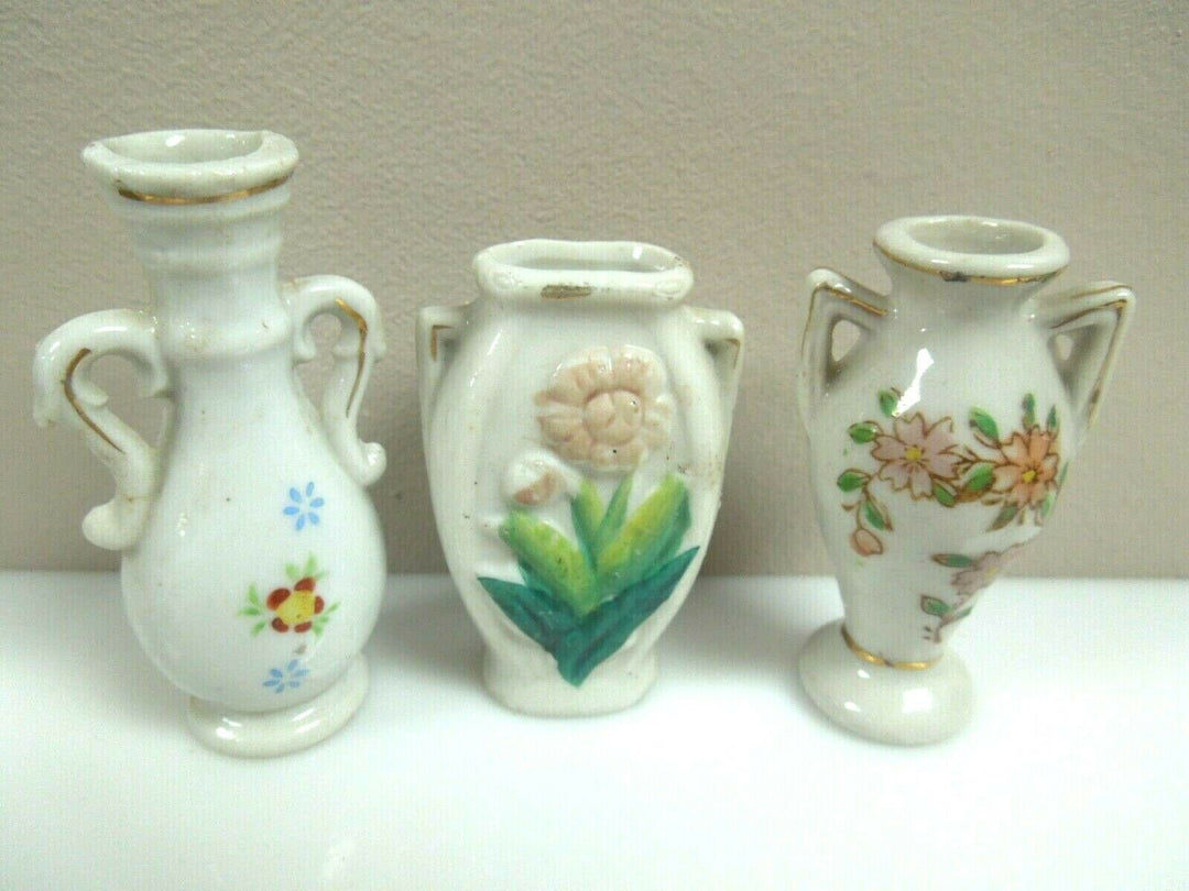 r105 Set Of 3 Vintage Miniature Vase JAPAN