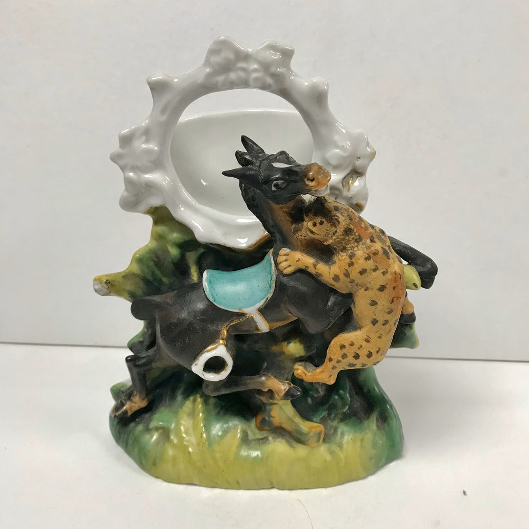 f285 Vintage Ceramic Pocket Watch Holder Stand Case Collectible