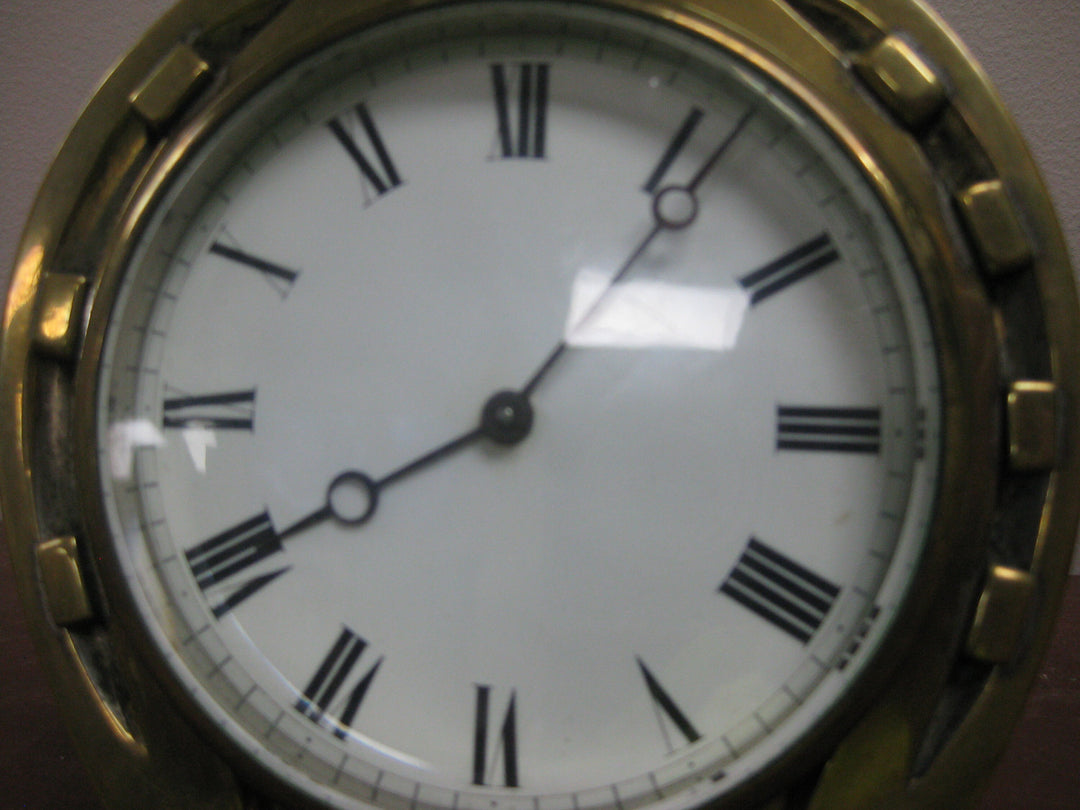 G185 1920s German Brass 8Day Desk Clock