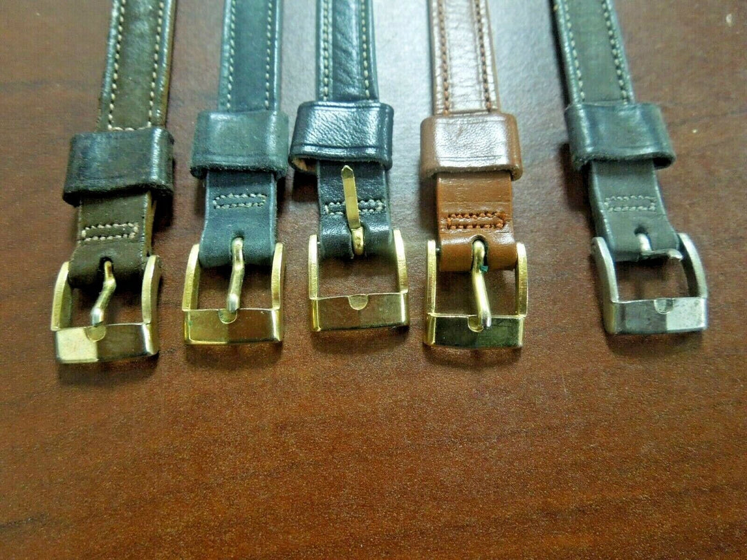 r145 Lot of 5 Glamantiquiter Vintage Leather Watch Straps