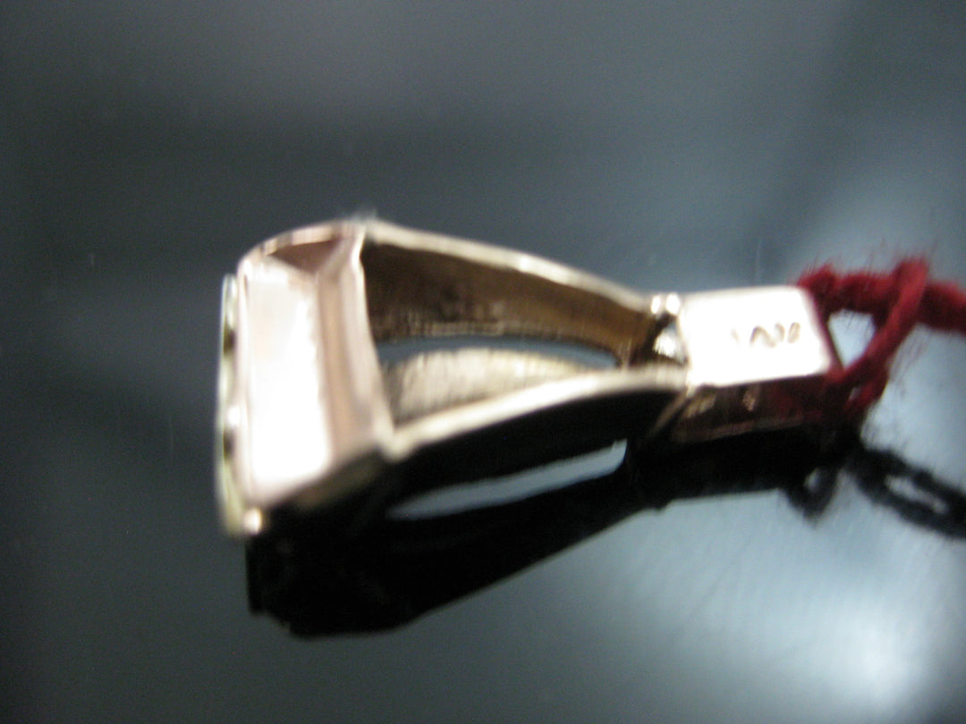 g305 Simple yet Elegant 14kt Rose Gold Pendant with 3 Diamonds .03cts