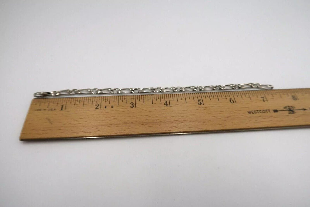 t372 Sterling Silver link chain Bracelet, Silver link Bracelet, Italy Bracelet