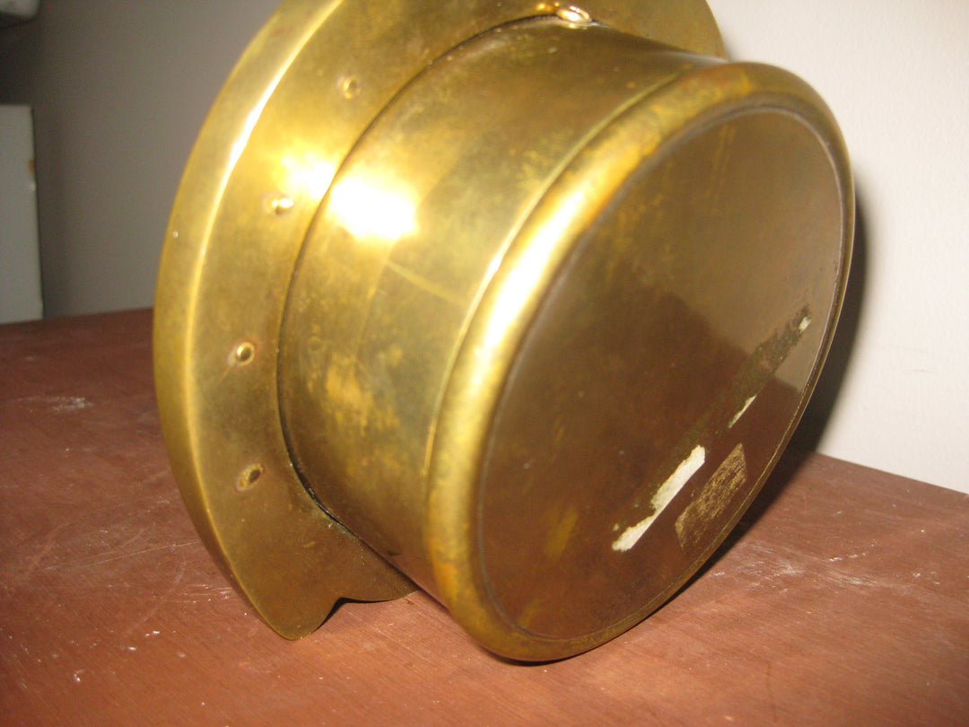 G185 1920s German Brass 8Day Desk Clock