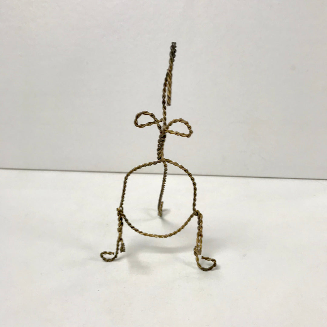 f294 Vintage Twisted Wire Travel Pocket Watch Holder Stand