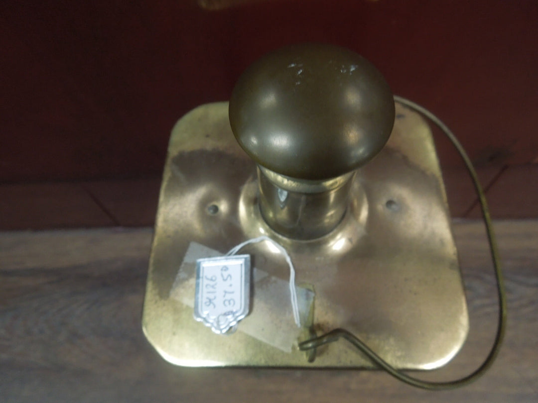 r126 Vintage Brass Glass Decanter Music Box Tipsy Elephant ~ "How Dry I Am" Japan