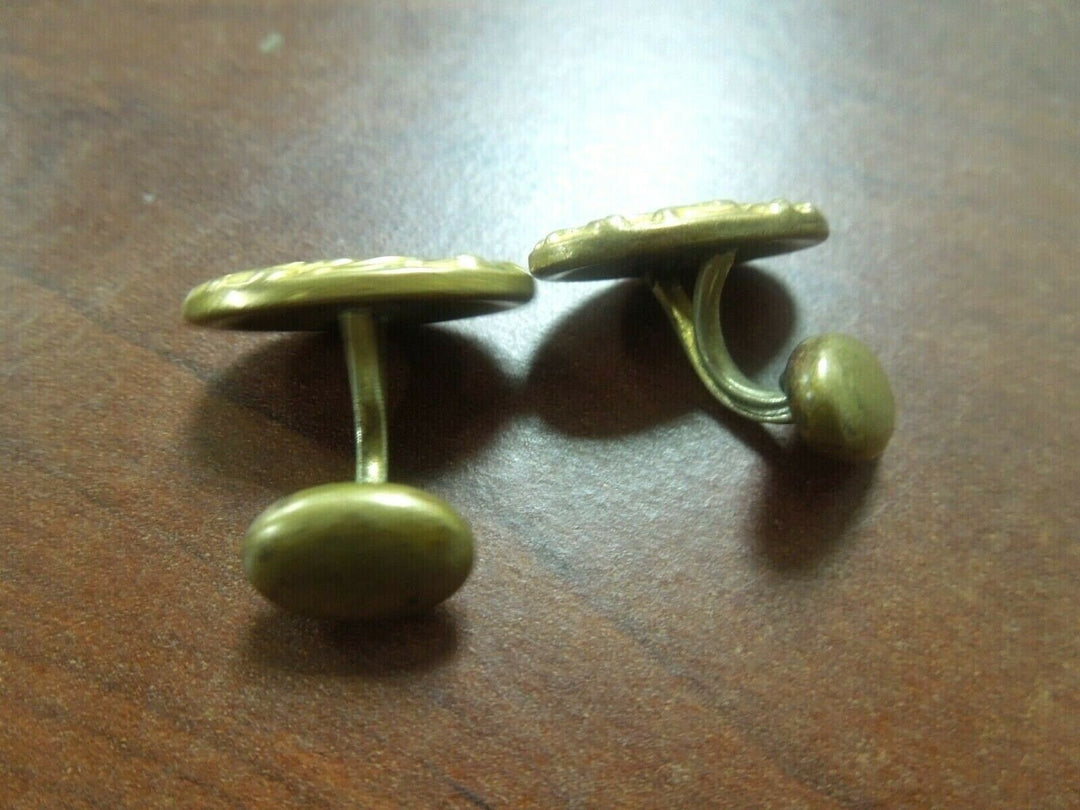 r093 Victorian gold filled ornate mens cufflinks 10.4 g