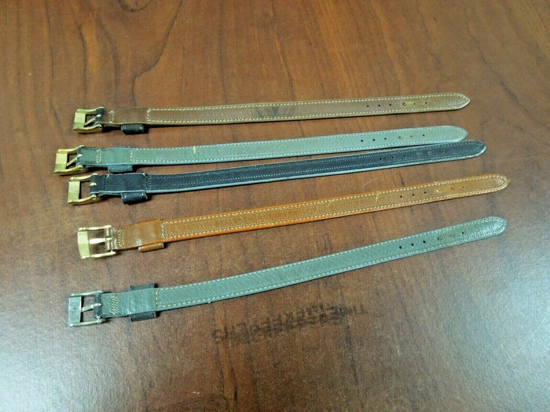 r145 Lot of 5 Glamantiquiter Vintage Leather Watch Straps