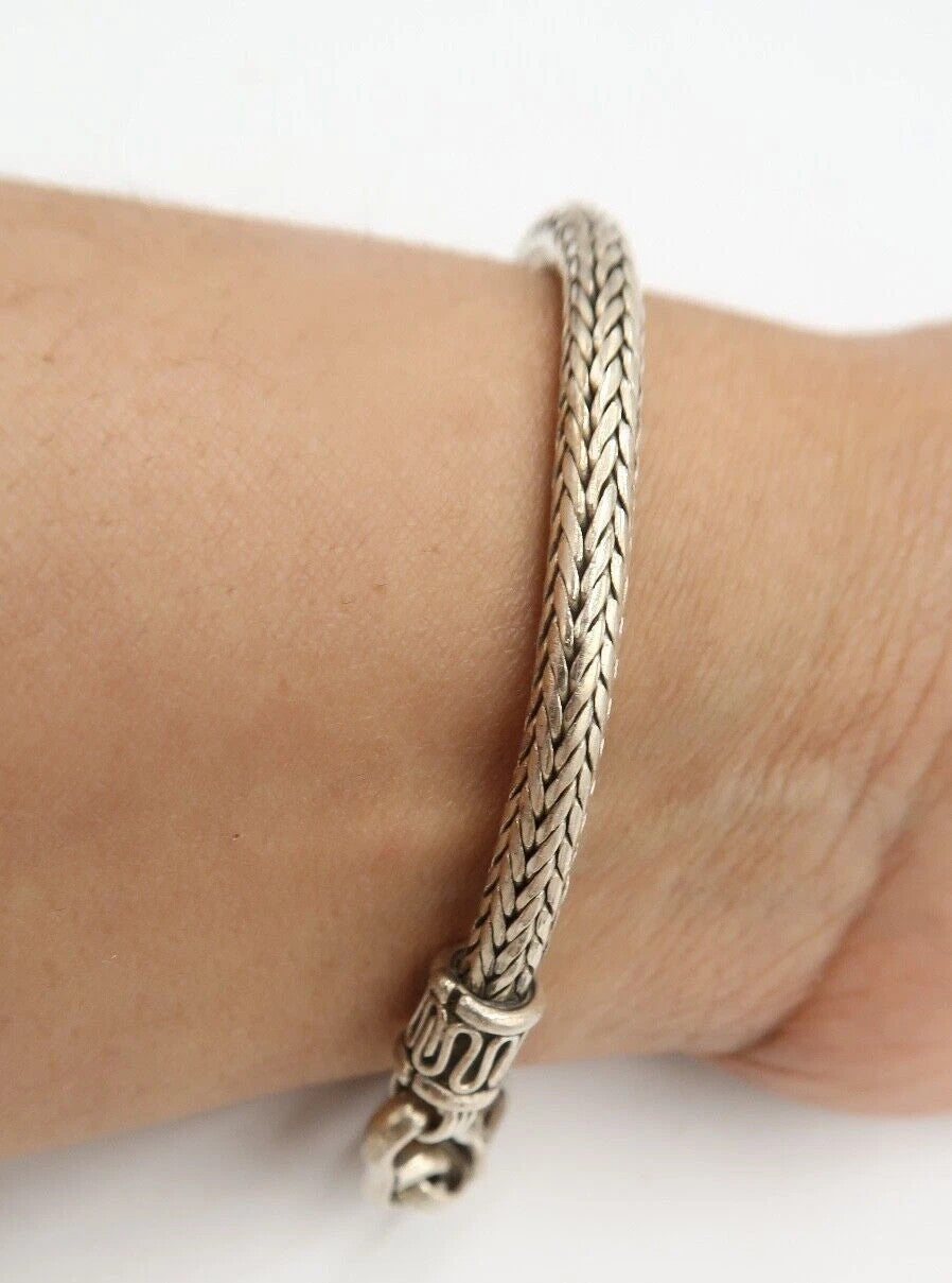 t522 Men's Sterling Silver Snake Chain Bracelet