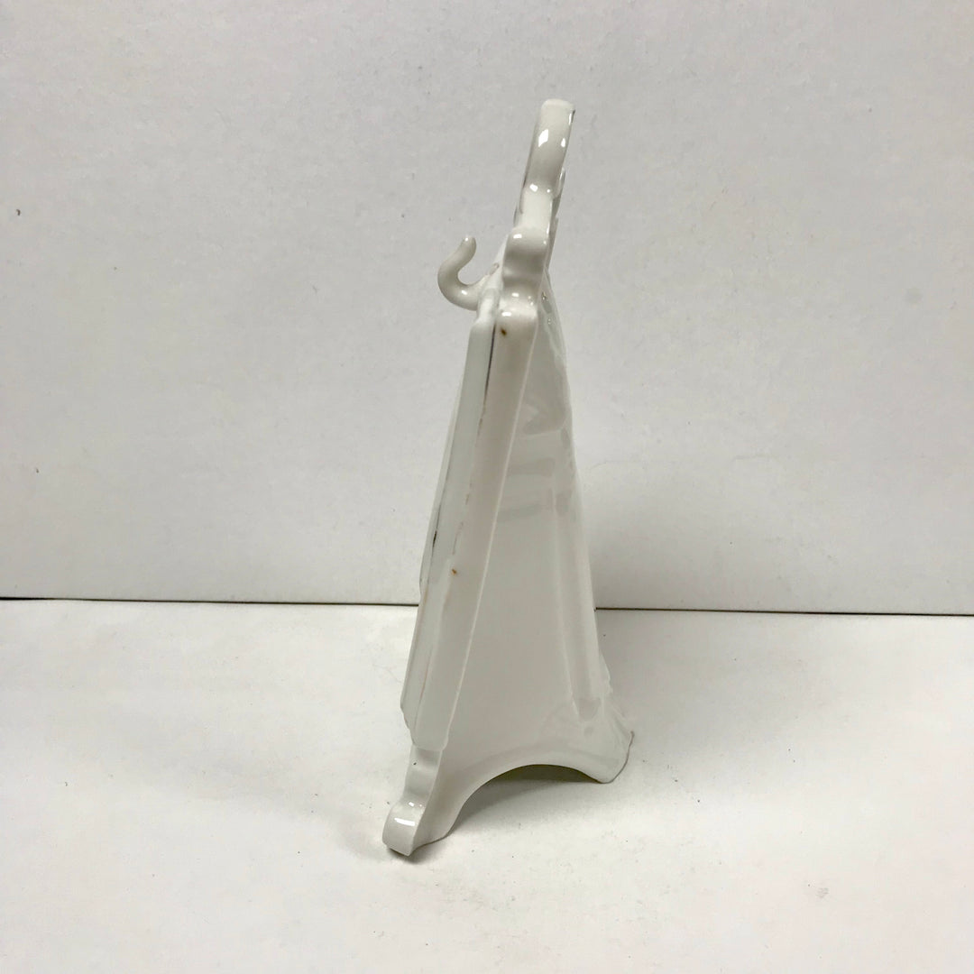 f279 Vintage Ceramic Pocket Watch Holder Stand Case Collectible