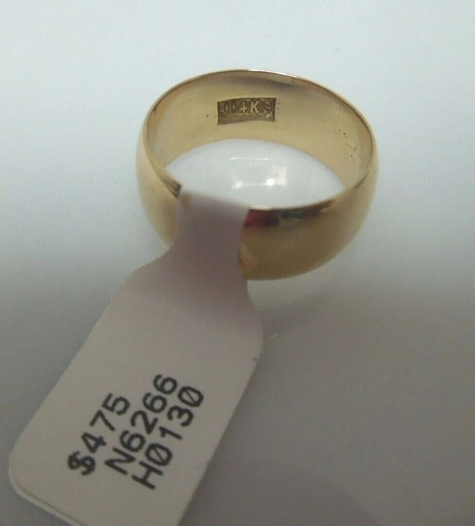 r172 14kt Rose Gold Size 6.75(USA) Wedding Band Signed 5.7g