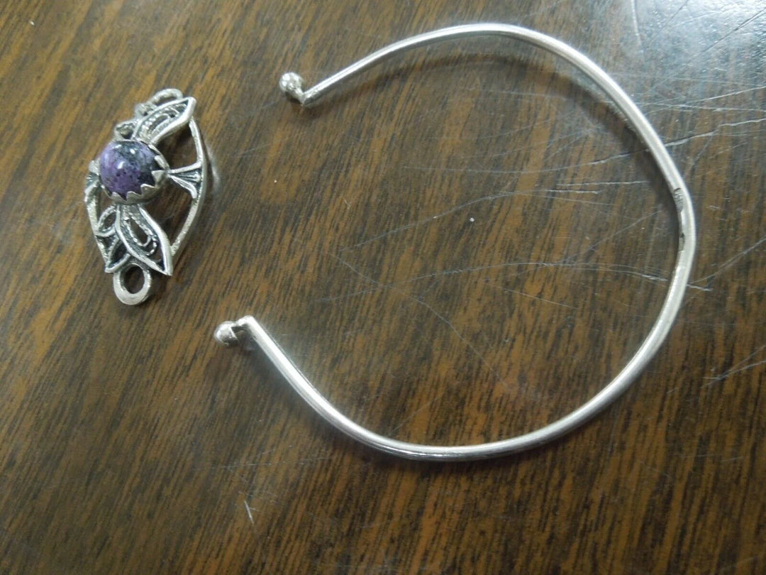 r154 Vintage Sterling Silver 875 Bangle Bracelet 7.6g Signed