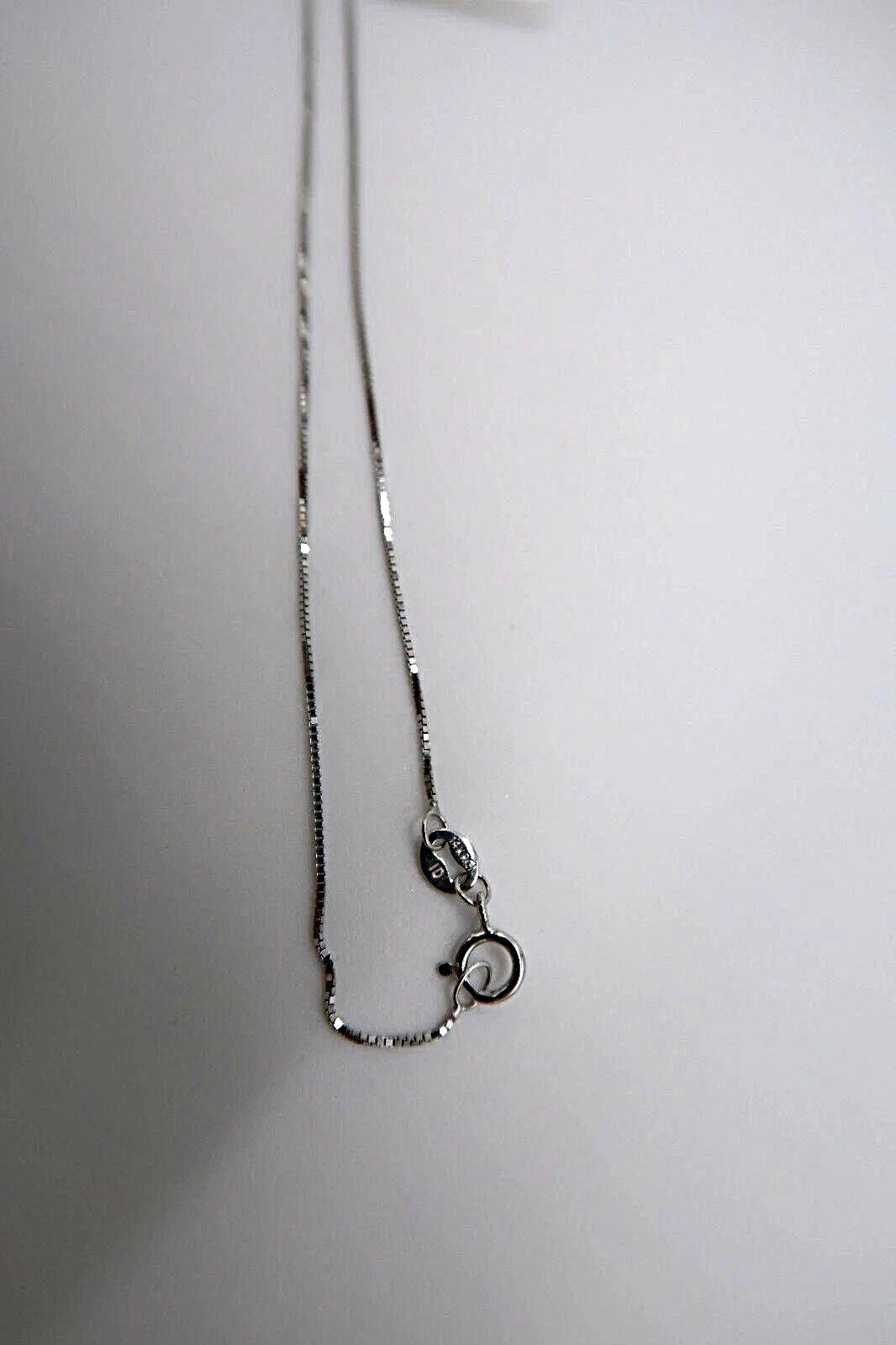 t259 14k & 10k White Gold Sapphire Round Pendant Necklace 3.2g/14k Sapphire Neck