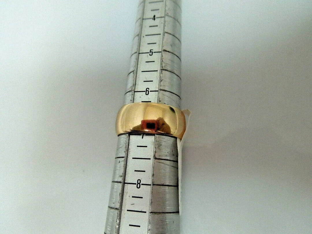 r172 14kt Rose Gold Size 6.75(USA) Wedding Band Signed 5.7g