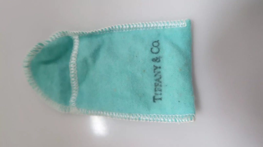 t504 Tiffany & Co Sterling Silver Round Tag Key Ring