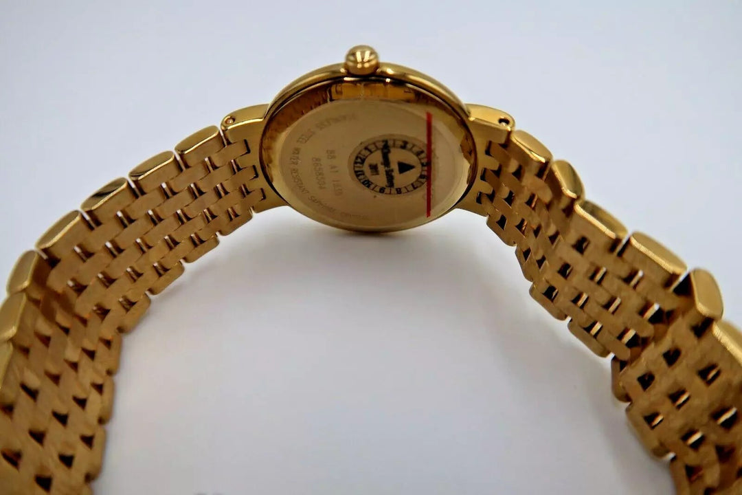 t280 Ladies Movado 0605648 CERTA Gold-Tone Black Dial Stainless Steel Watch