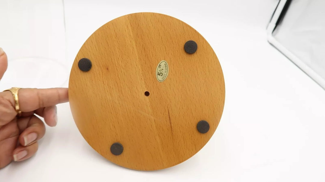 t461 Wood Base ,Brass and Glass Pocket Watch Holder