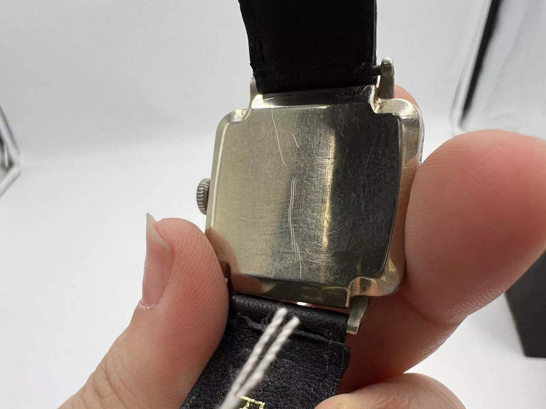 u023 Illinois 1930s "New Yorker" 14k White Gold Filled Watch