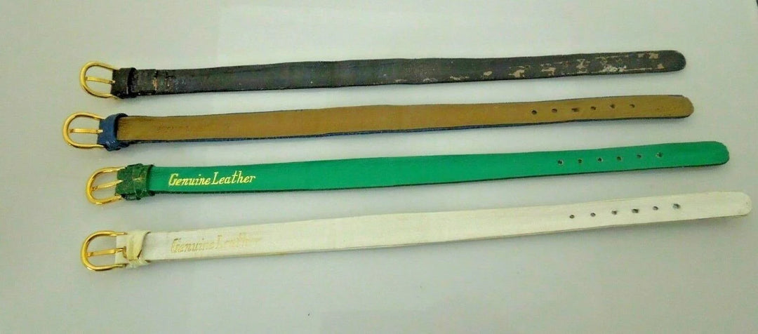 r144 Lot of 4 Leather Watch Bands Boho and Hippie