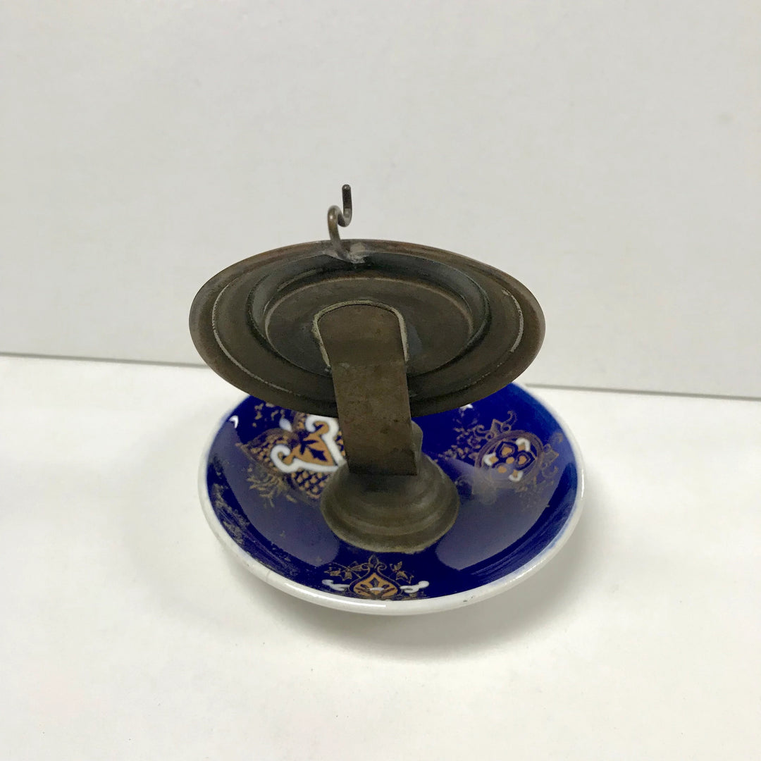f290 Vintage Ceramic Pocket Watch & Jewelry Holder Plate Stand Collectible