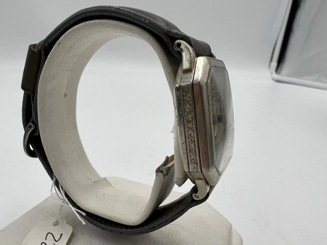 u029 Illinois 1920s Stainless Steel Case Wrist Watch