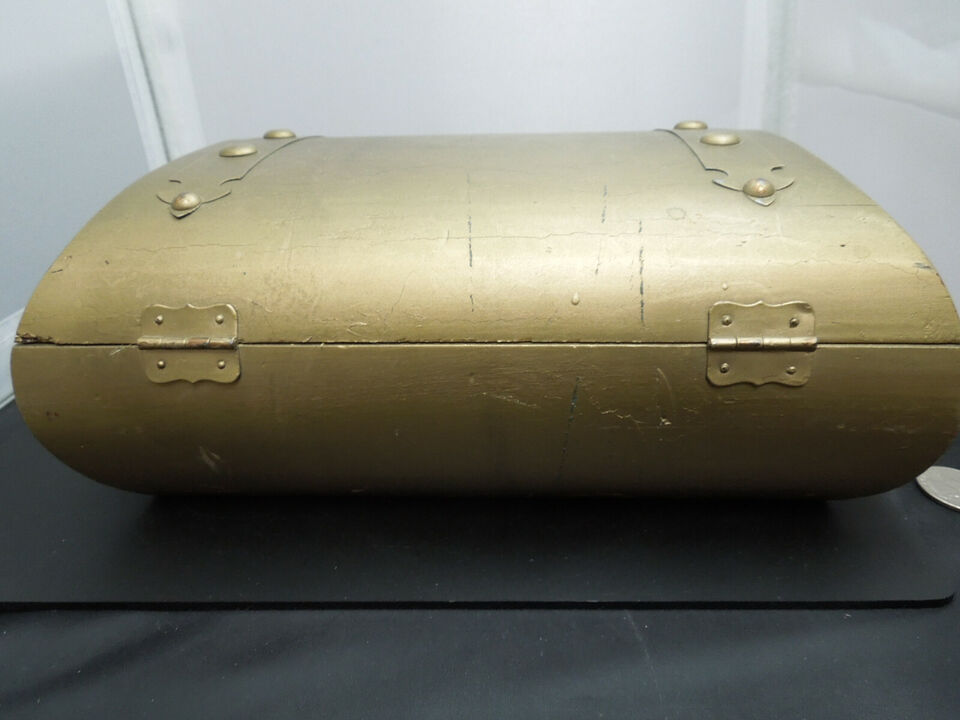 h503 Vintage Wood Rectangle Box-Jewlery, Trinket, Whatever