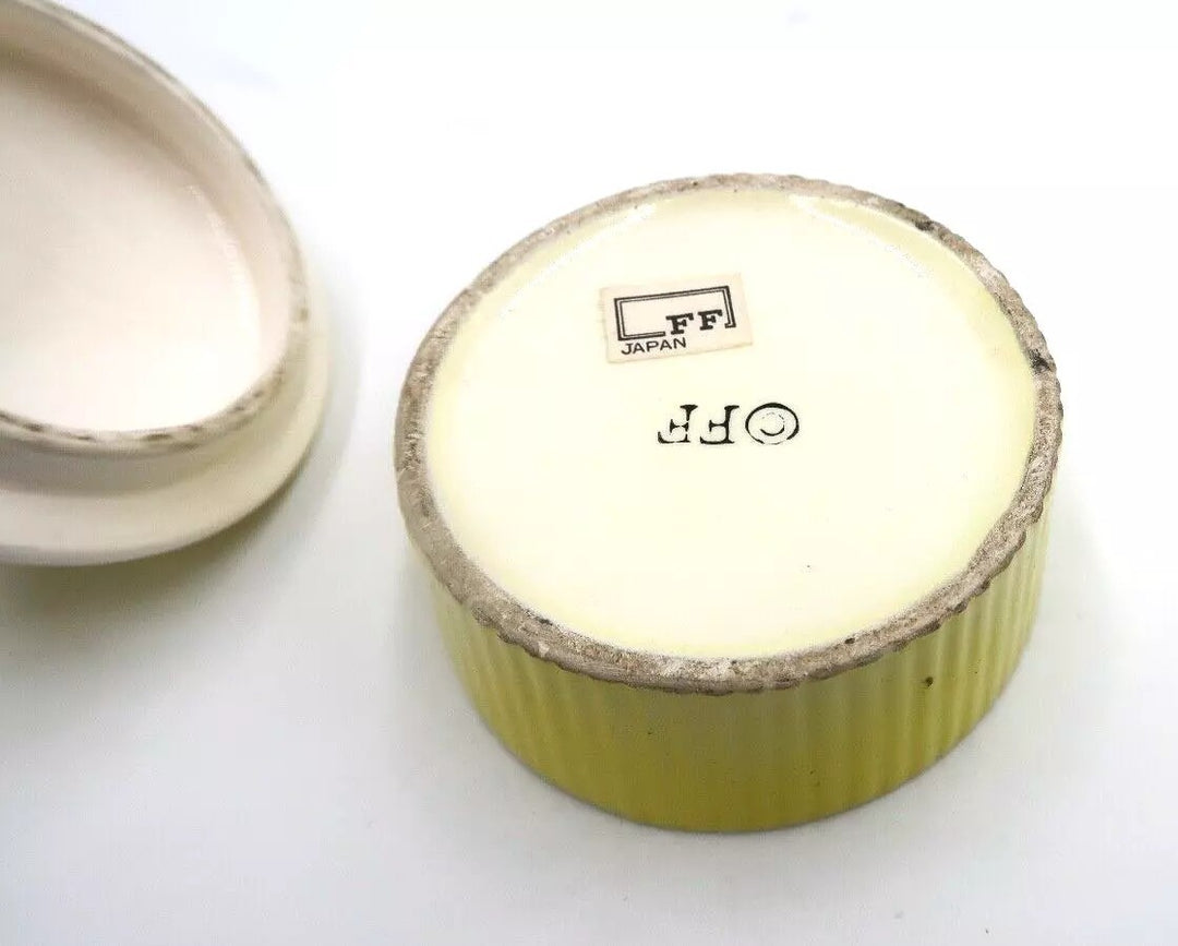 t491 Fitz & Floyd Rose flower Ceramic/Porcelain 2 Piece Round Trinket box