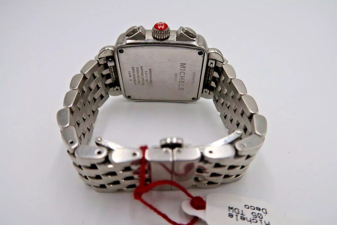 t343 Michele Deco Diamond Stainless Chronograph Women's Watch MW06P00A0046.