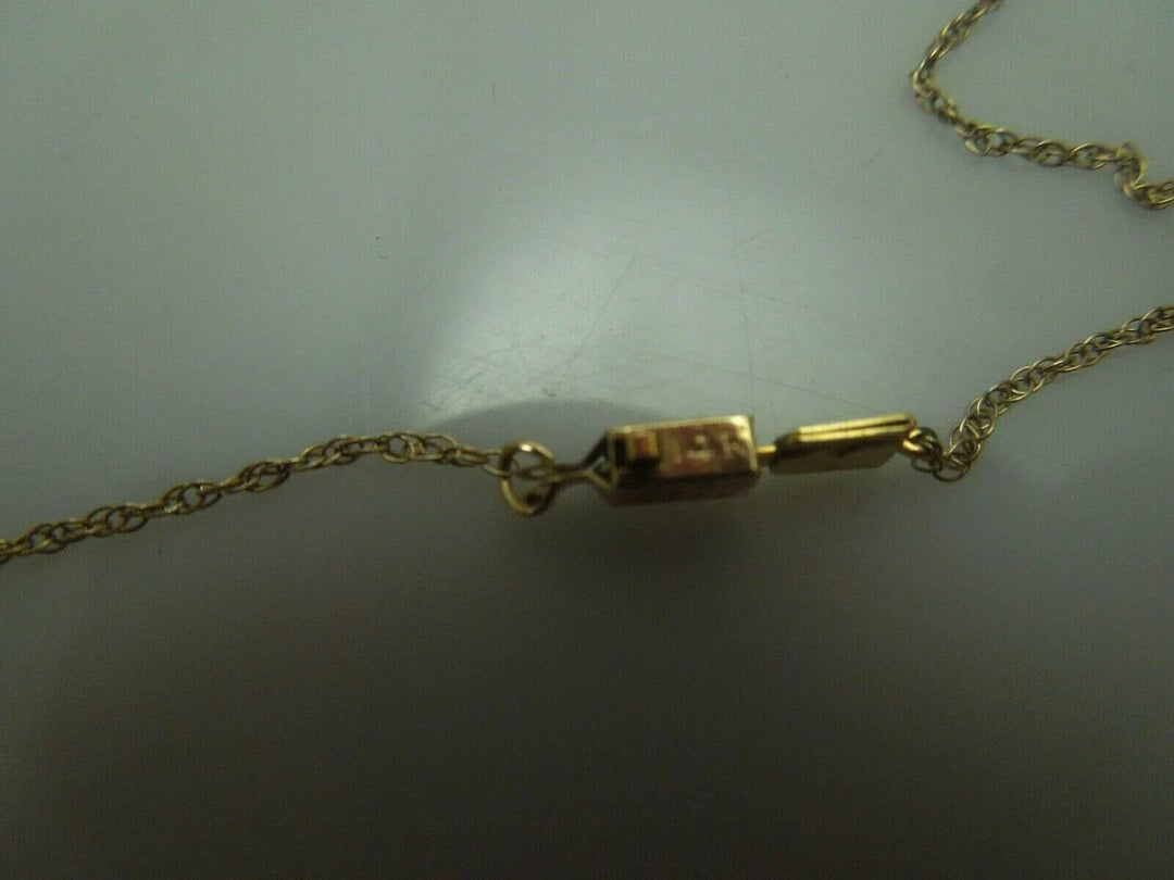 r148 14kt Yellow Gold Necklace 18" with Gold Balls and Black Onyx Balls So Beautiful