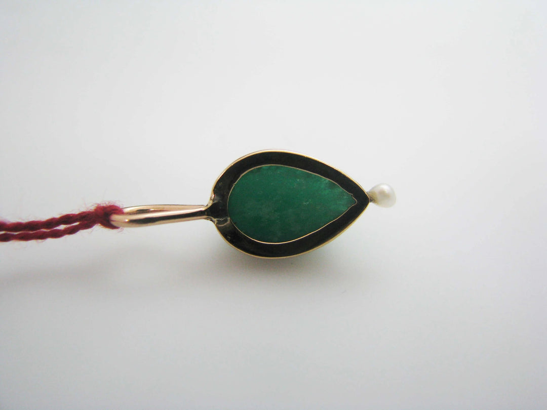 b446 Pretty 10kt Yellow Gold Amazonite pendant