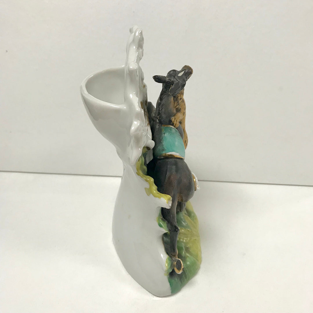 f285 Vintage Ceramic Pocket Watch Holder Stand Case Collectible