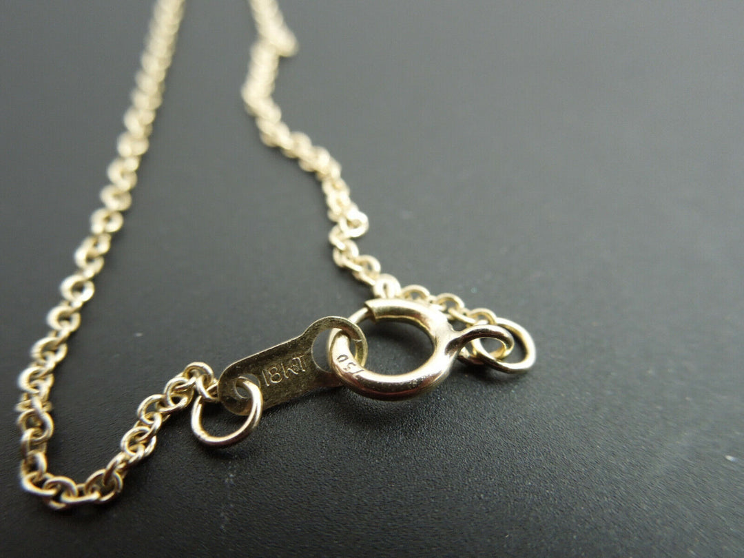 a1032 Lovely Vintage 14kt Yellow Gold Pearl and Enamel Piece on an 18kt Yellow Gold Necklace